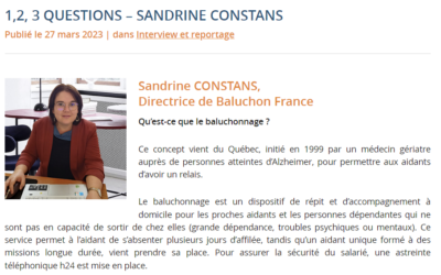 Interview Sandrine Constans sur le Baluchonnage